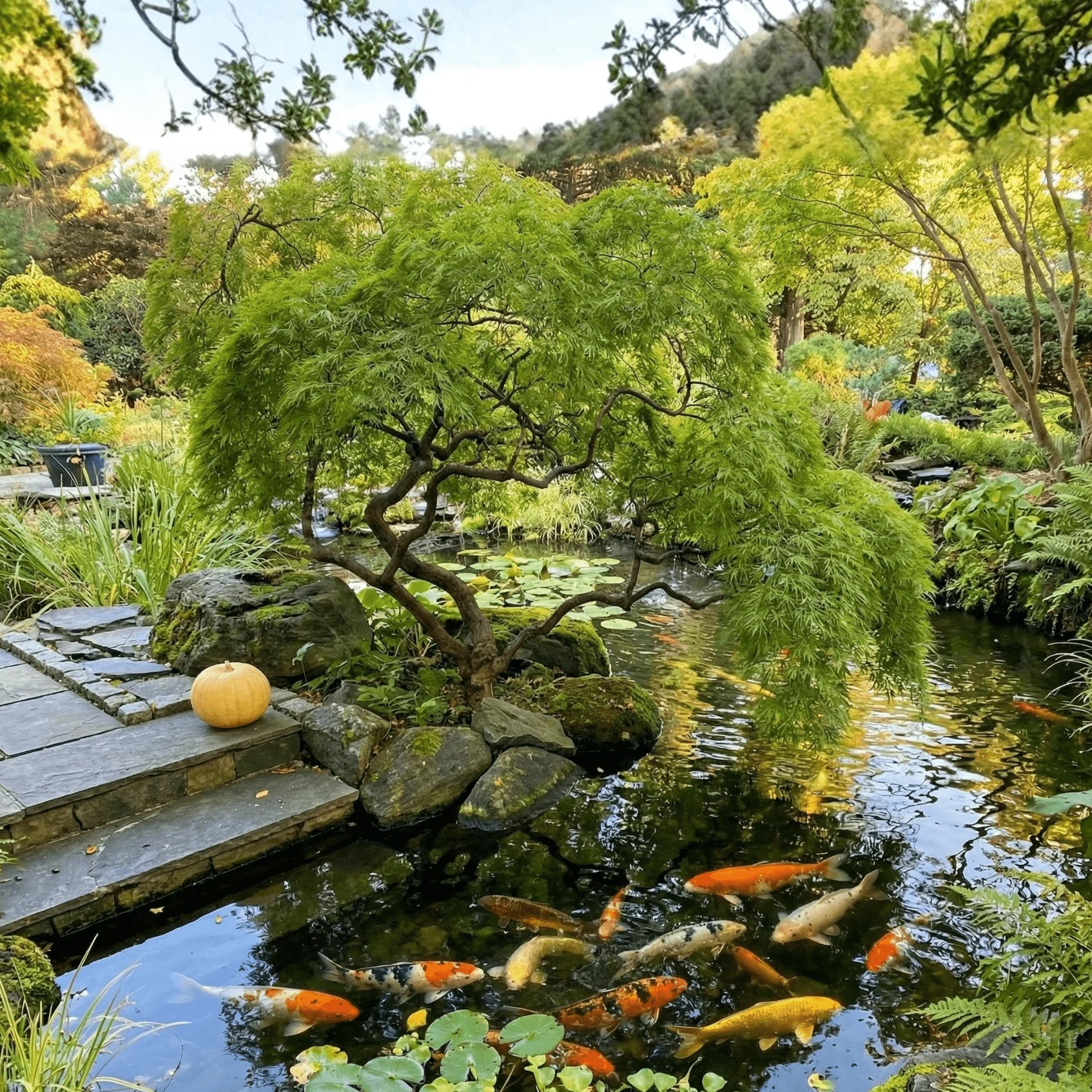 Green Laceleaf Japanese Maple Tree